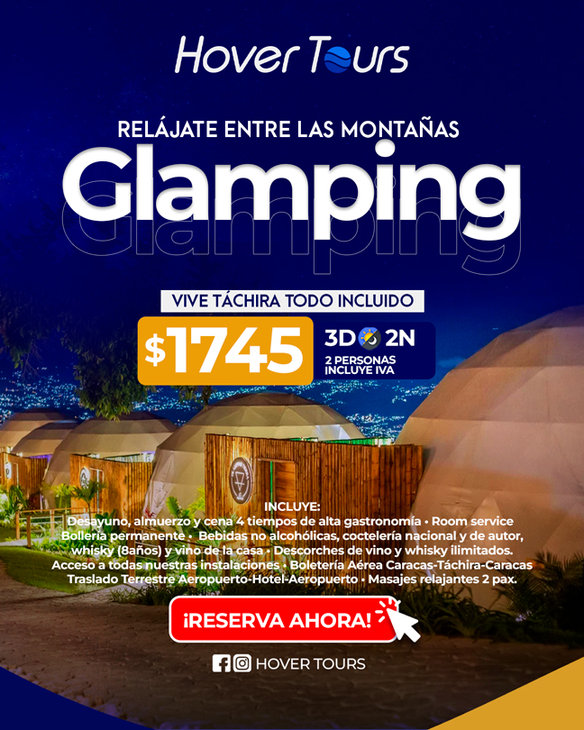 Glamping en Táchira: Paquete Todo Incluido 3 Días / 2 Noches con Vuelo desde Caracas - ¿Qué es glamping? - glamping es una forma de hospedaje en Venezuela - Paquete Todo Incluido con Boletos desde Caracas - Qué hacer en Táchira durante tu estadía - ¿Qué incluye exactamente el paquete glamping?
